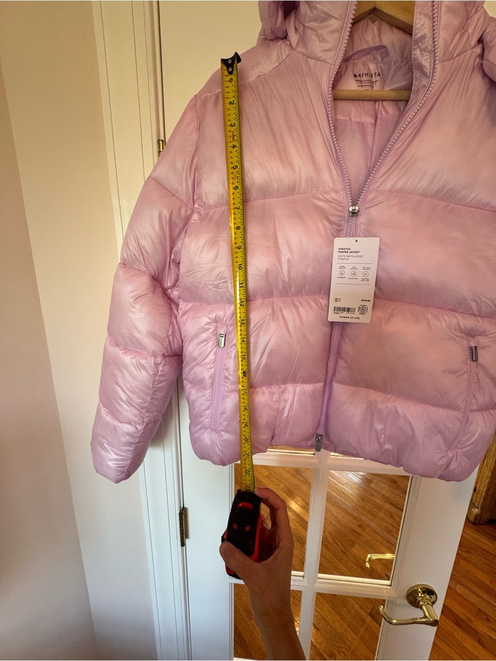Athleta Stratus Puffer Jacket NWT - Fleur Pink - Size XS (#768233) - Picture 11 of 11